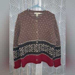 Eddie Bauer brand Women's size medium wool and alpaca blend sweater cardigan